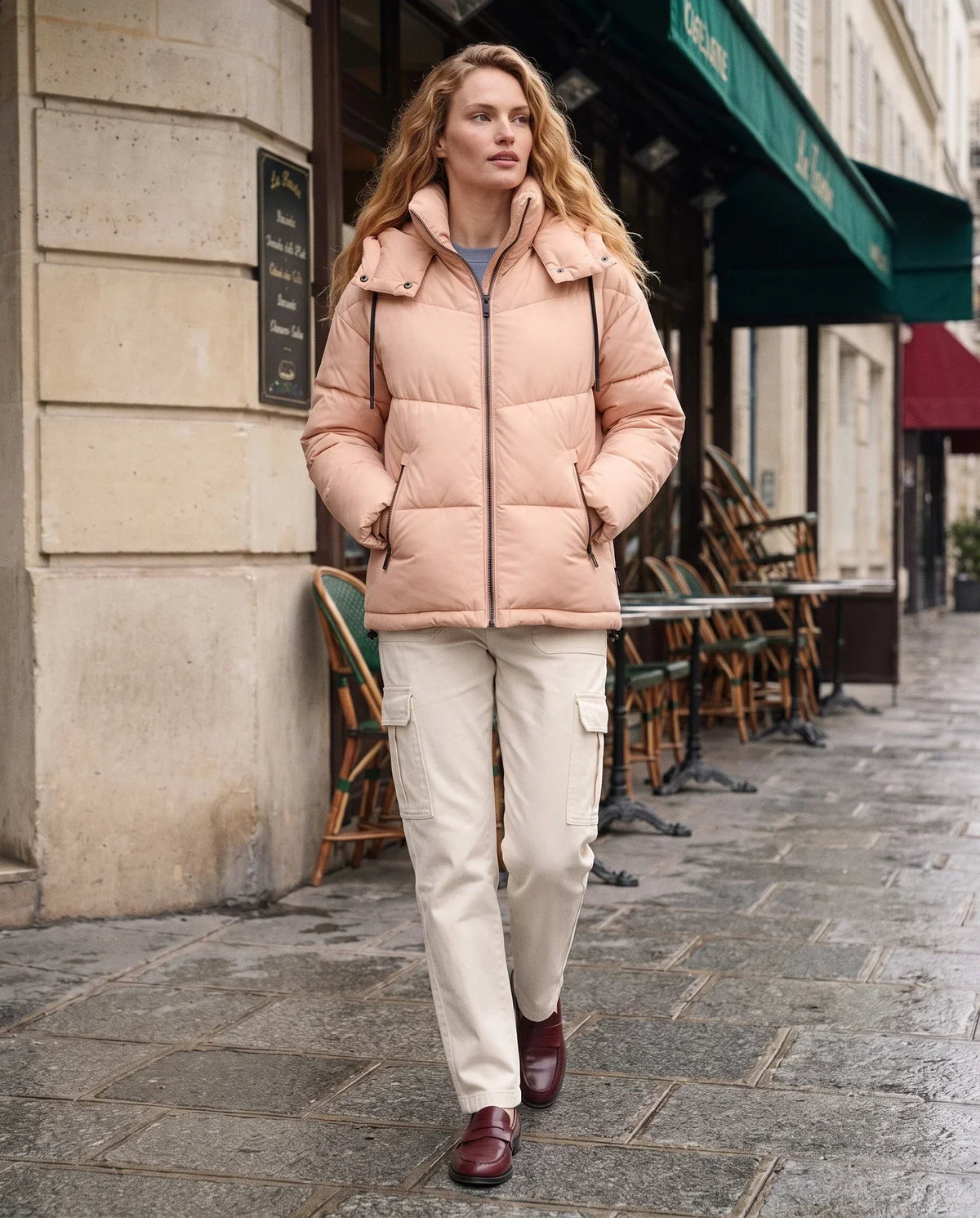 Short Oversized Hooded Puffer Jacket