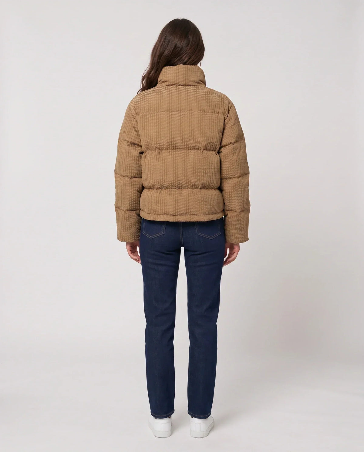 Short Workwear-Style Puffer Jacket with Chest Pockets