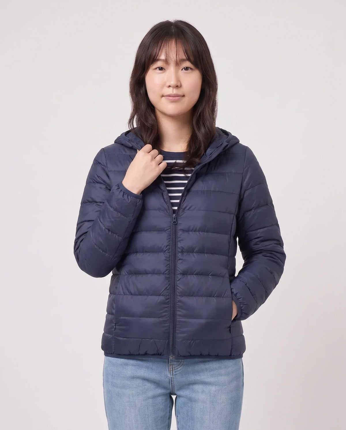 Short Ultra-Lightweight Hooded Puffer Jacket