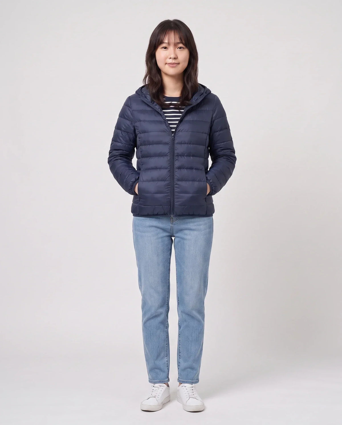 Short Ultra-Lightweight Hooded Puffer Jacket