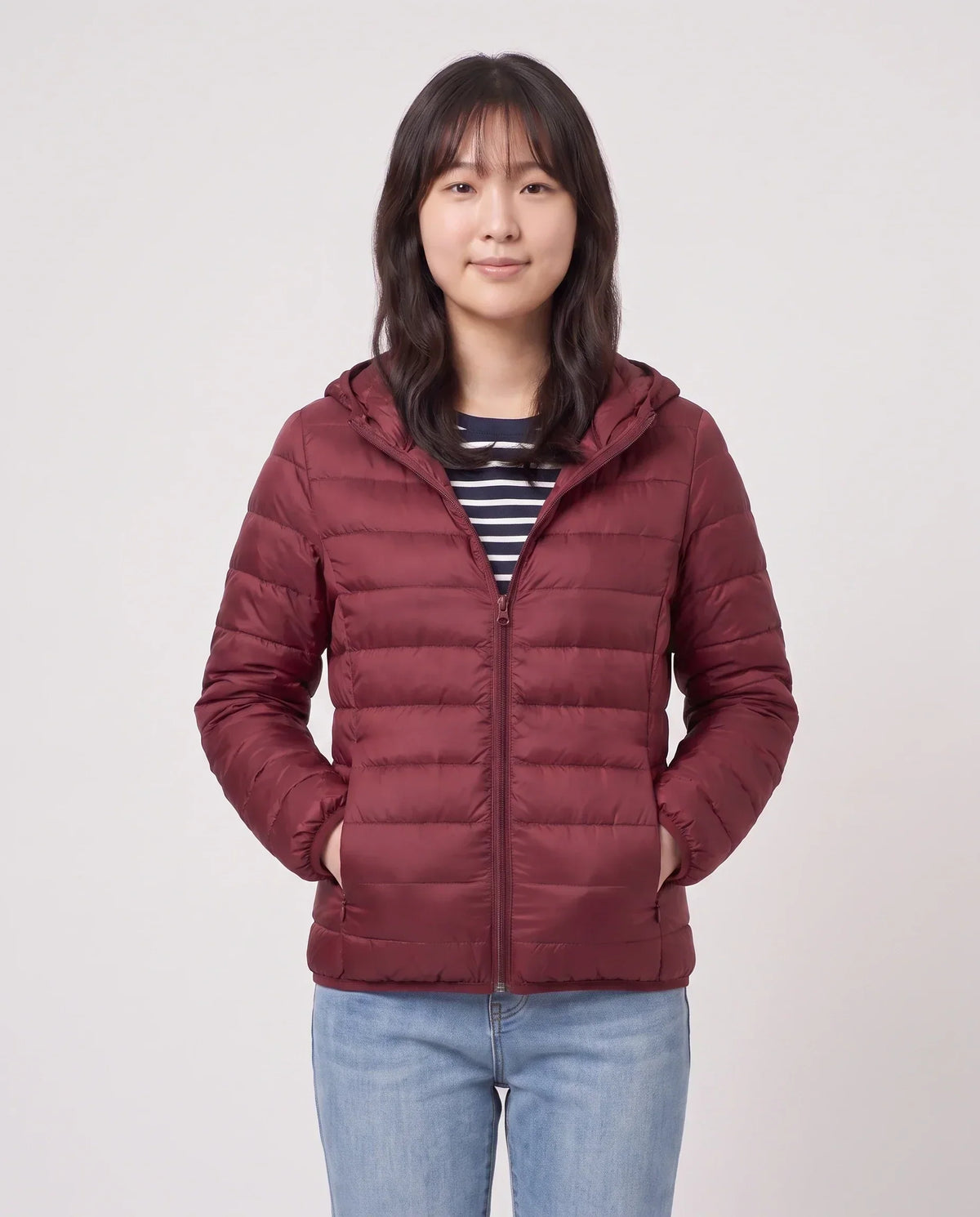 Short Ultra-Lightweight Hooded Puffer Jacket