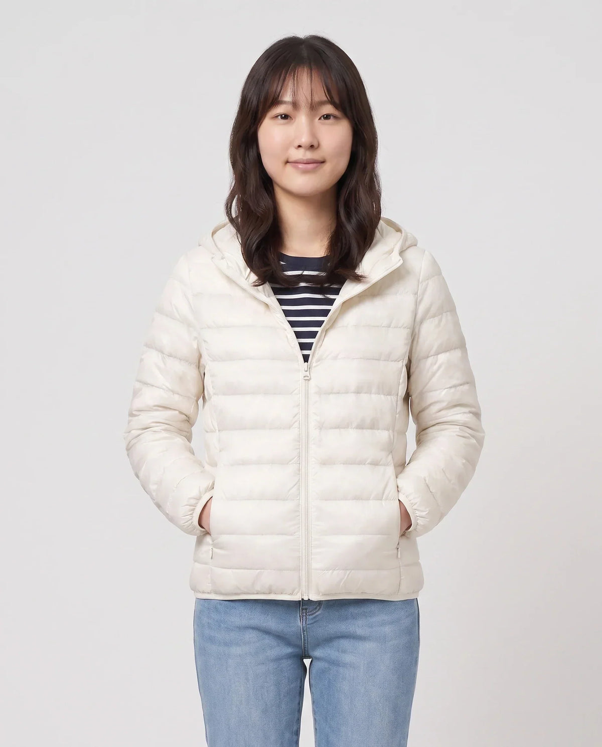Short Ultra-Lightweight Hooded Puffer Jacket