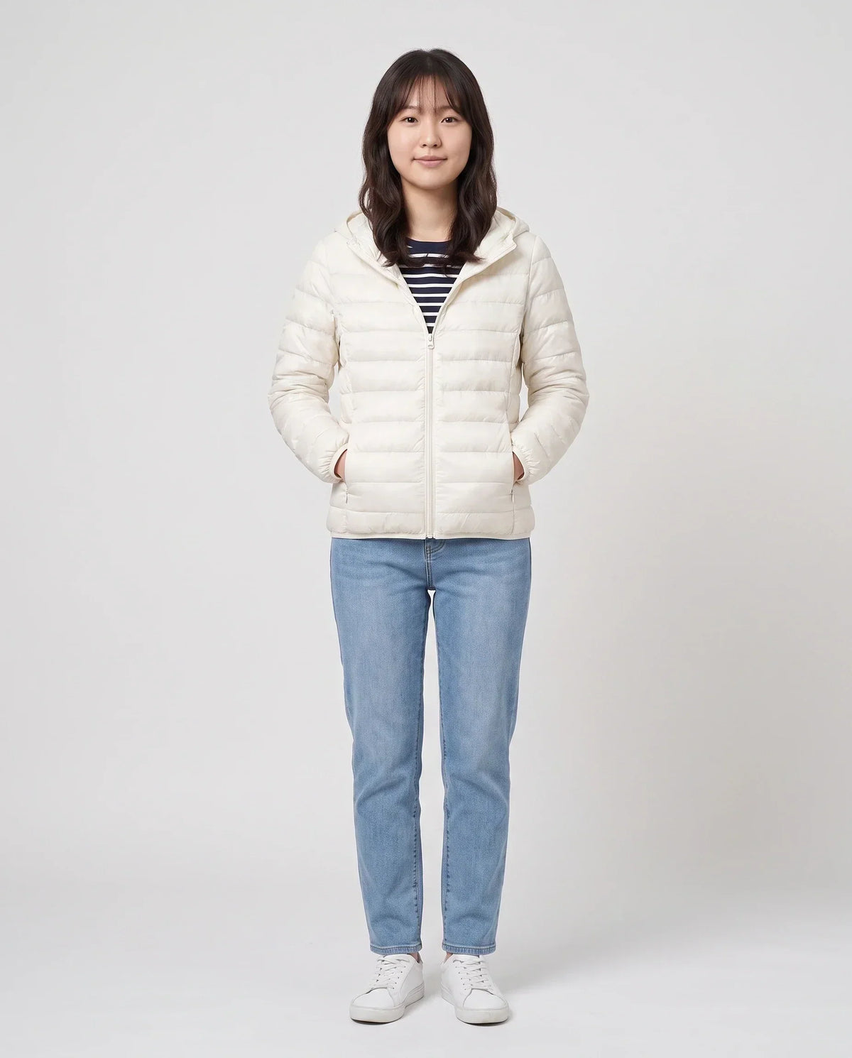 Short Ultra-Lightweight Hooded Puffer Jacket
