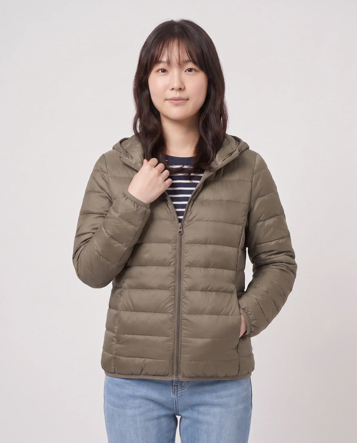 Short Ultra-Lightweight Hooded Puffer Jacket