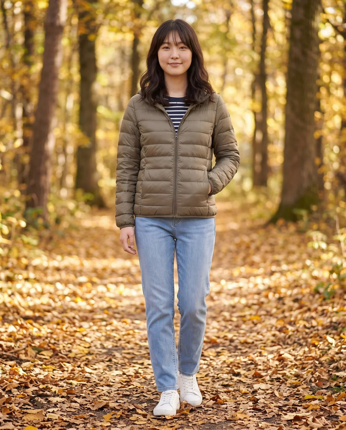 Short Ultra-Lightweight Hooded Puffer Jacket