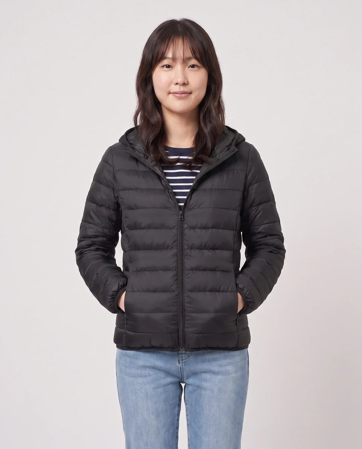 Short Ultra-Lightweight Hooded Puffer Jacket