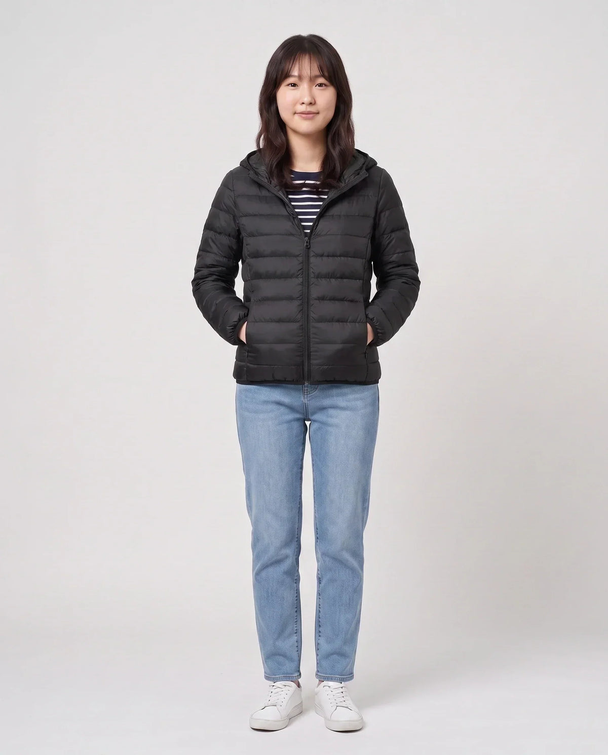 Short Ultra-Lightweight Hooded Puffer Jacket