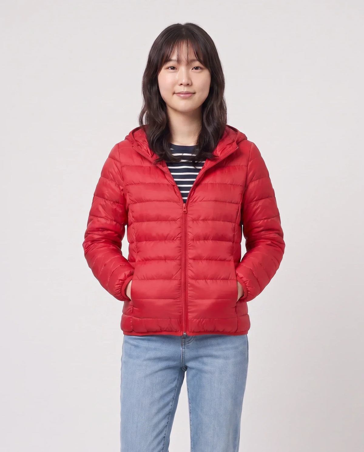 Short Ultra-Lightweight Hooded Puffer Jacket
