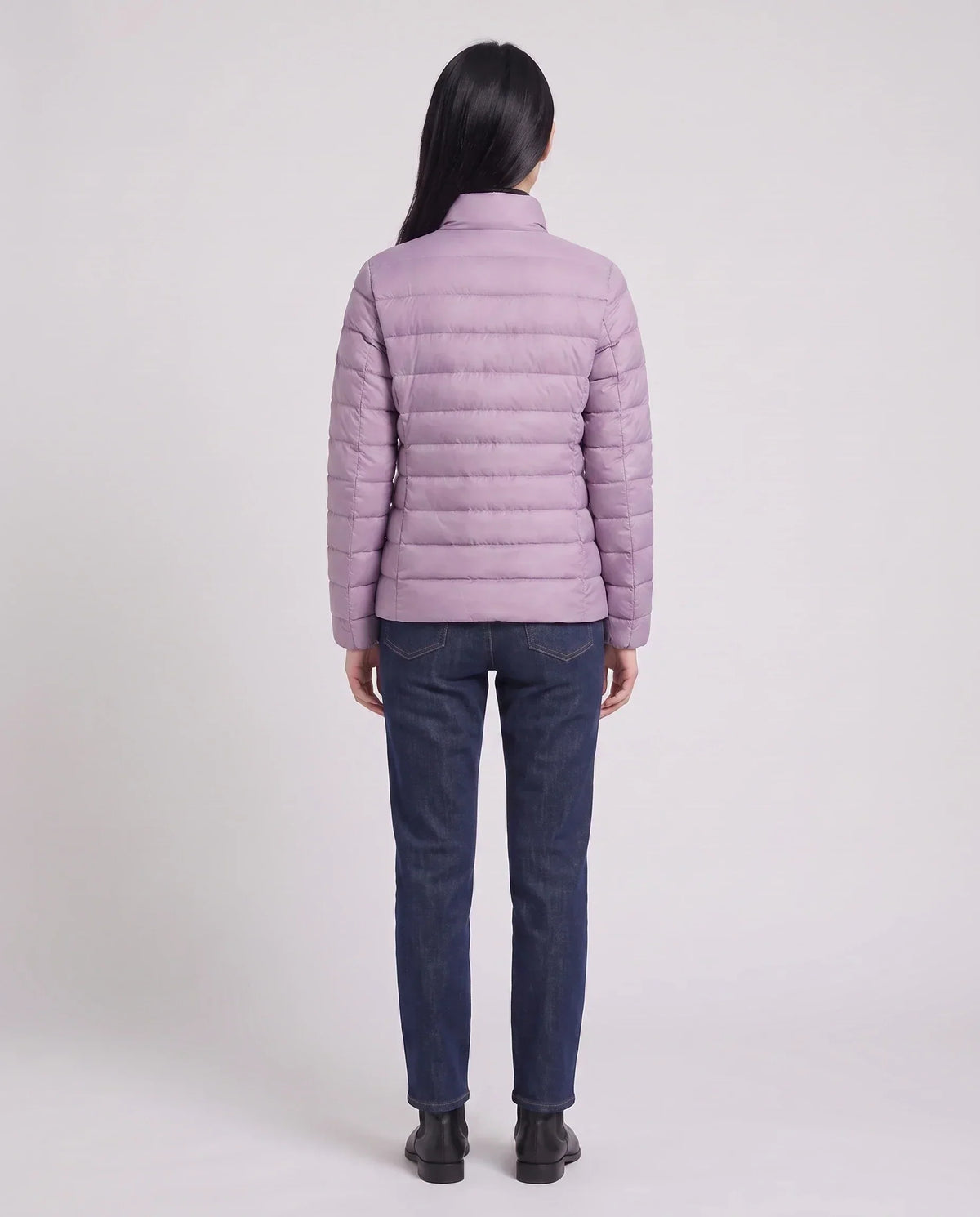 Short Ultra-Lightweight Puffer Jacket with Funnel Collar