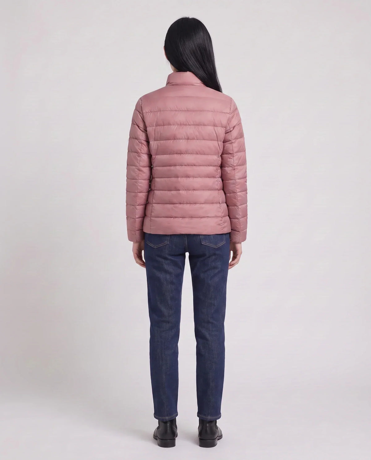 Short Ultra-Lightweight Puffer Jacket with Funnel Collar