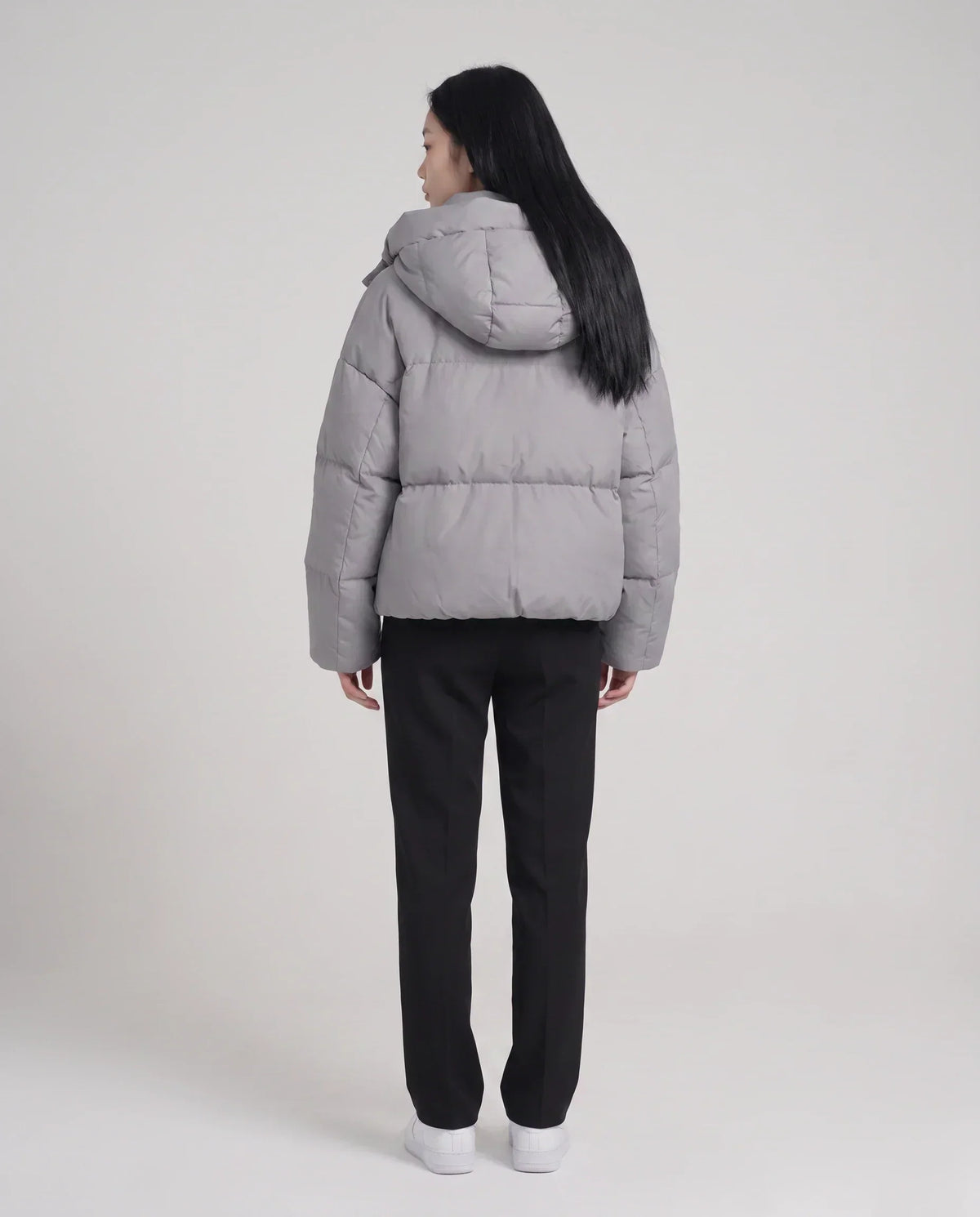 Cropped Hooded Puffer Jacket