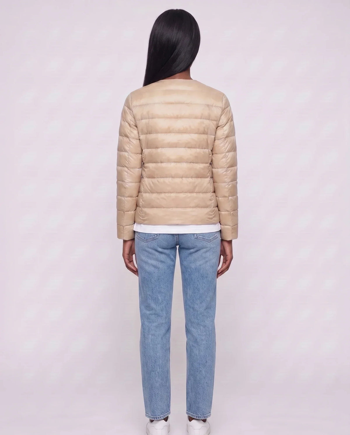 Lightweight Puffer Jacket with Convertible Collar