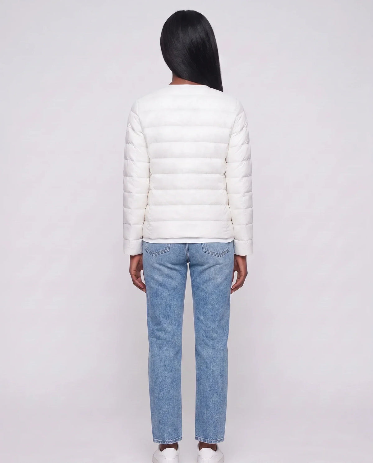 Lightweight Puffer Jacket with Convertible Collar