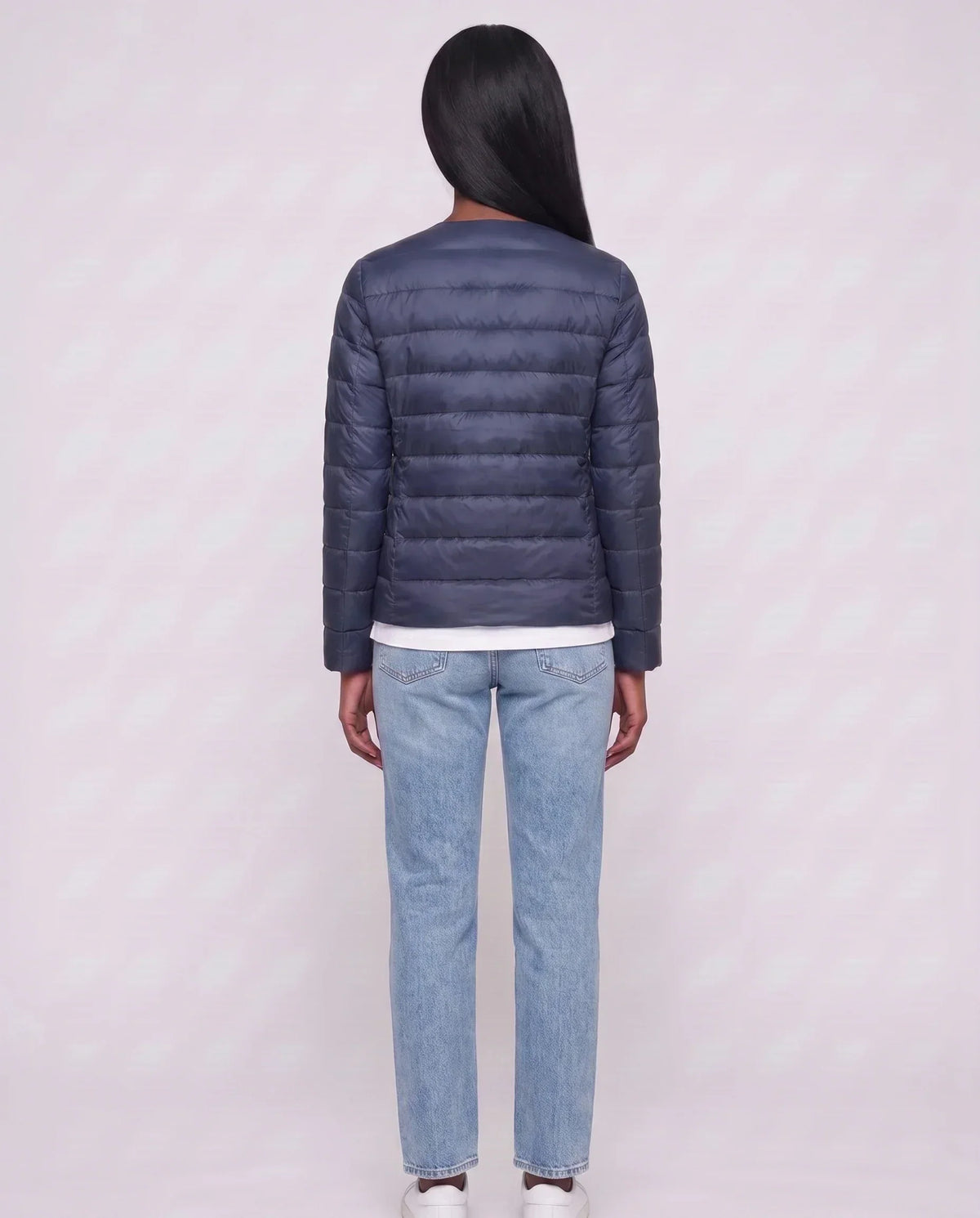Lightweight Puffer Jacket with Convertible Collar