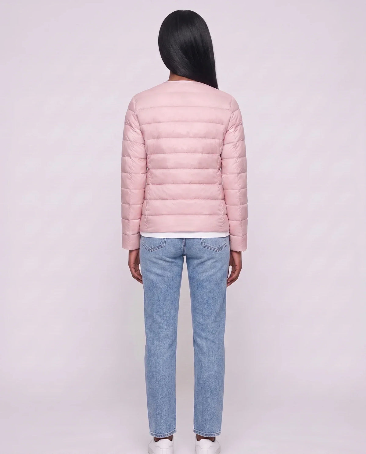 Lightweight Puffer Jacket with Convertible Collar