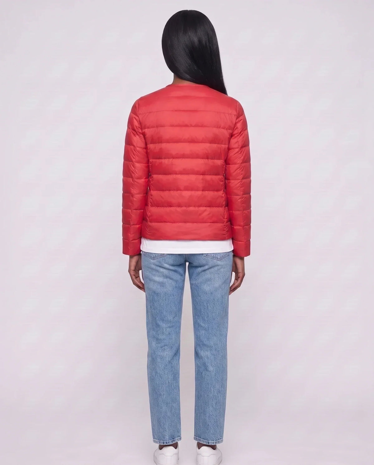 Lightweight Puffer Jacket with Convertible Collar