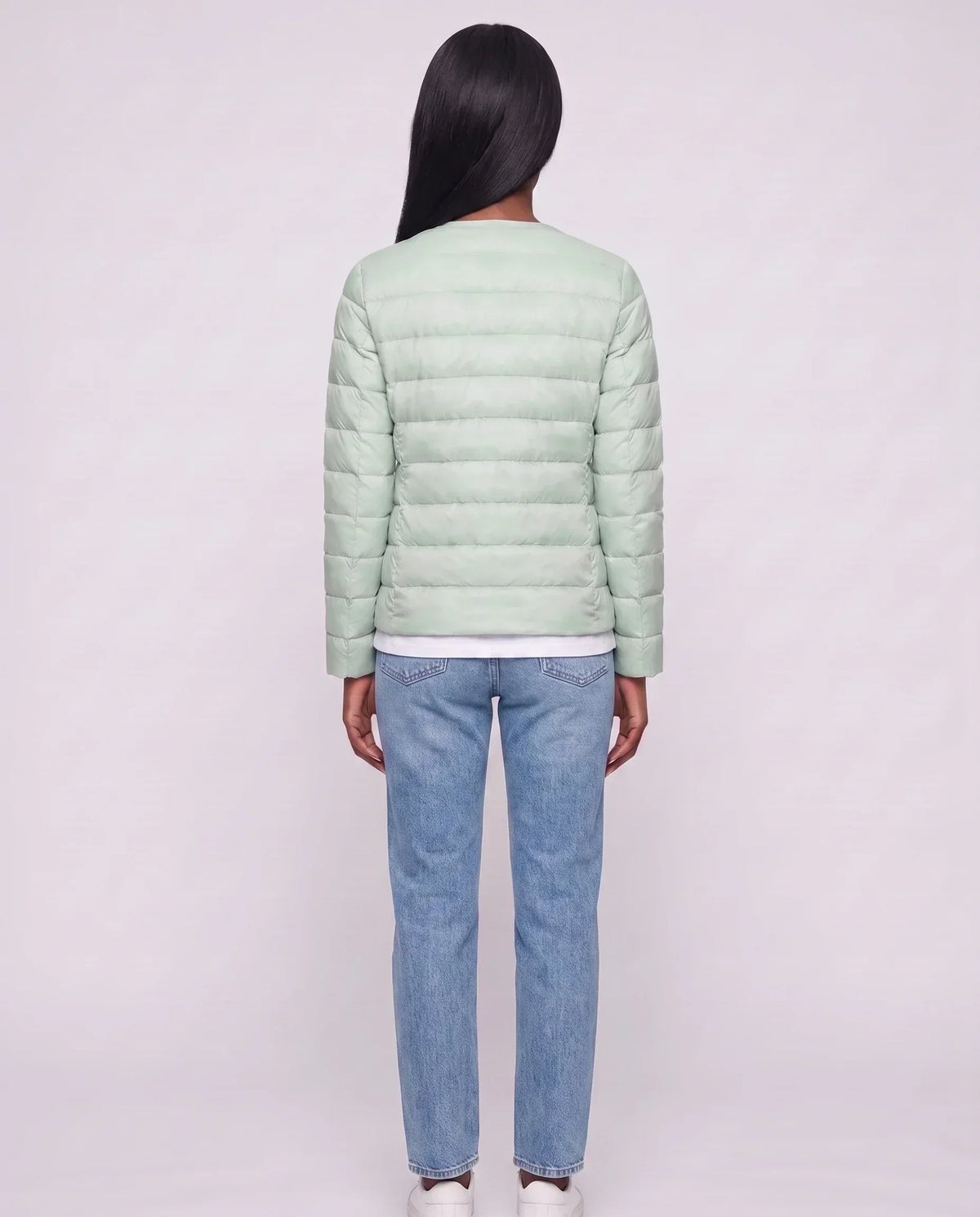 Lightweight Puffer Jacket with Convertible Collar