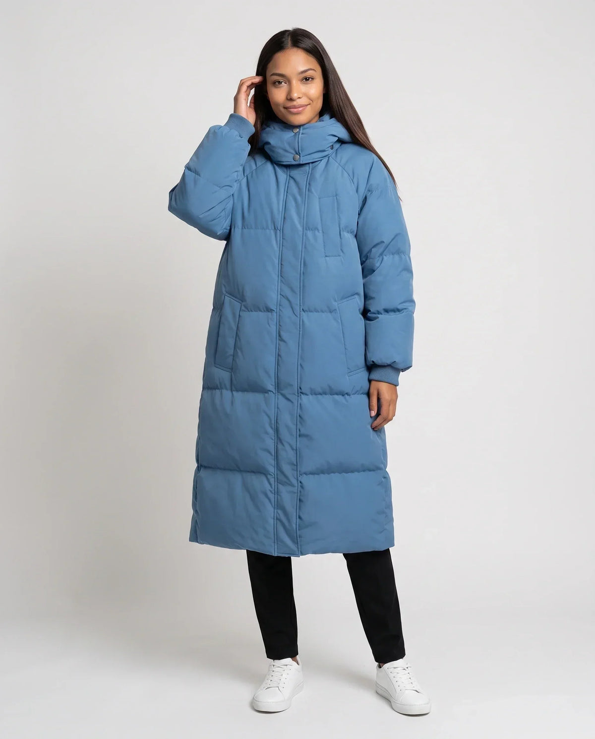 Long Hooded Puffer Jacket