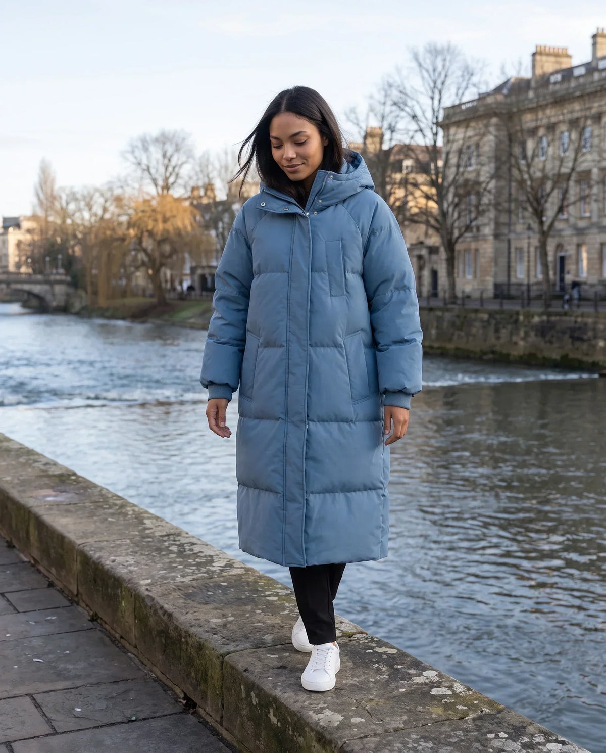 Long Hooded Puffer Jacket