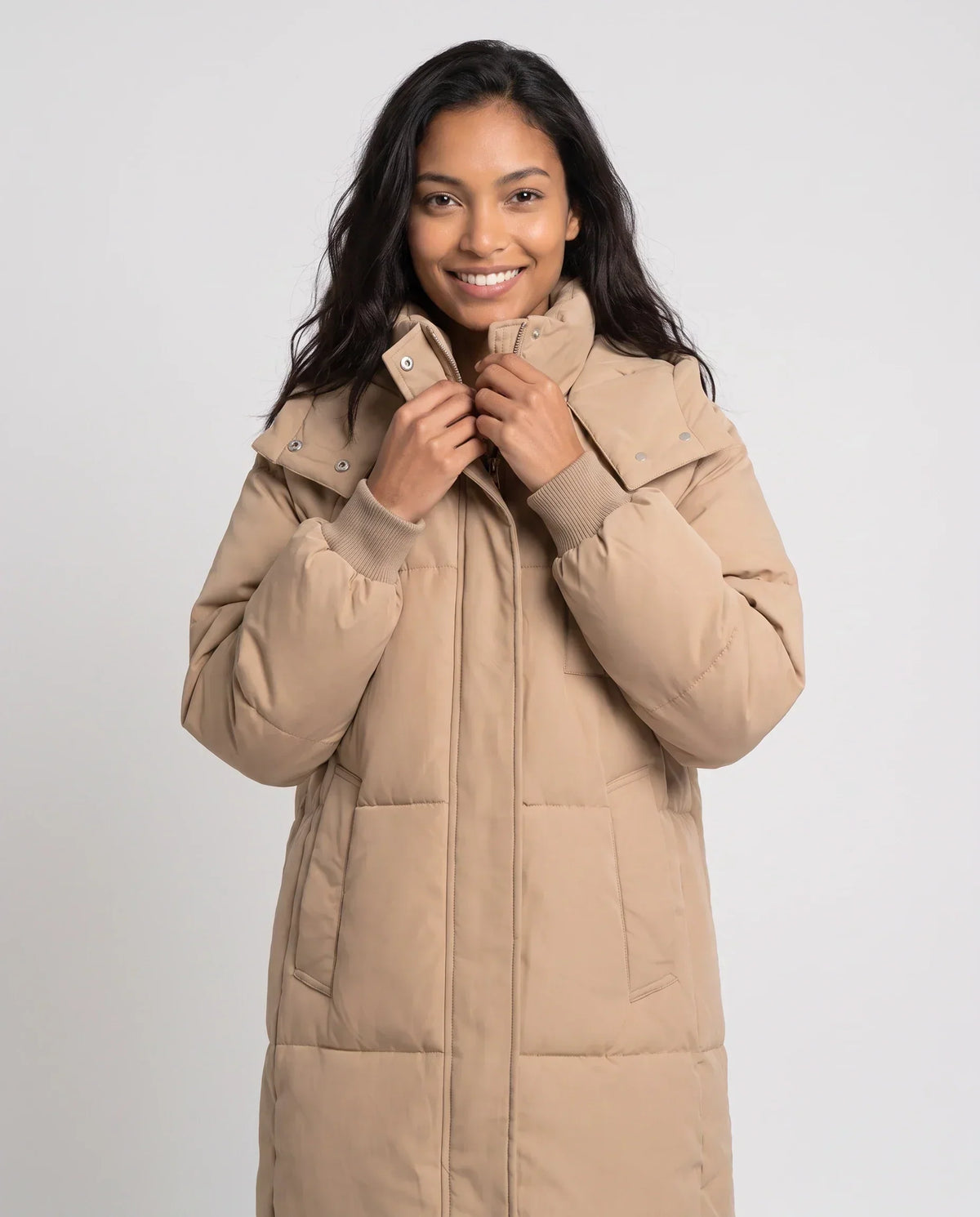 Long Hooded Puffer Jacket