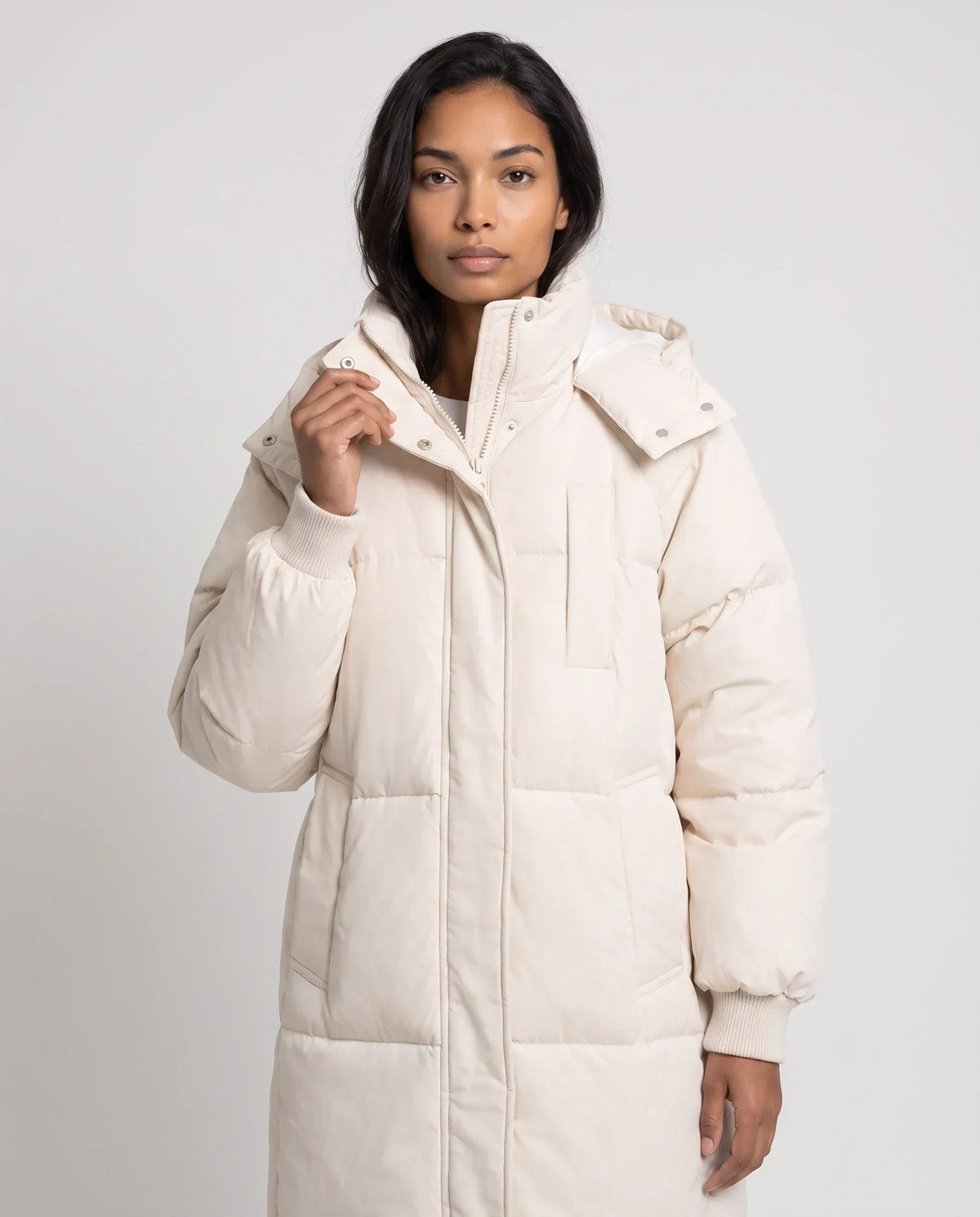 Long Hooded Puffer Jacket