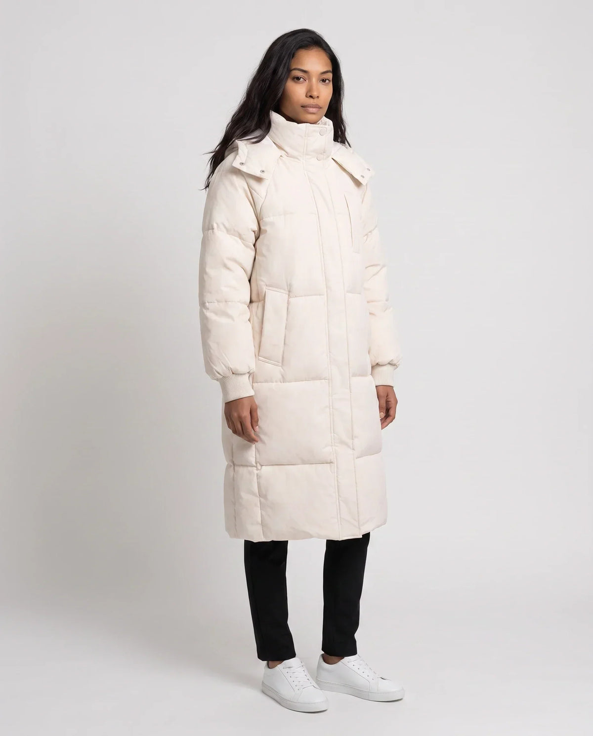 Long Hooded Puffer Jacket