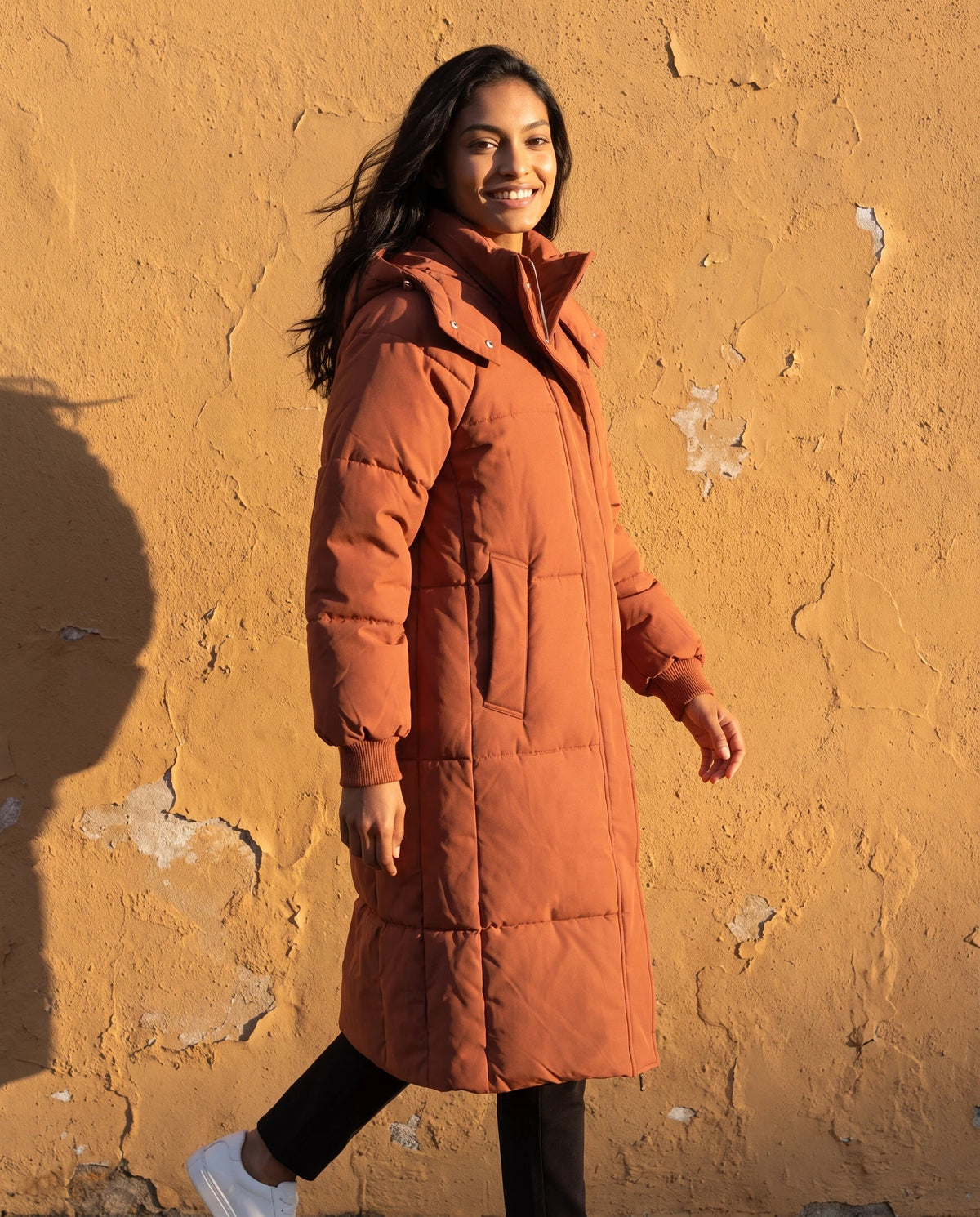 Long Hooded Puffer Jacket