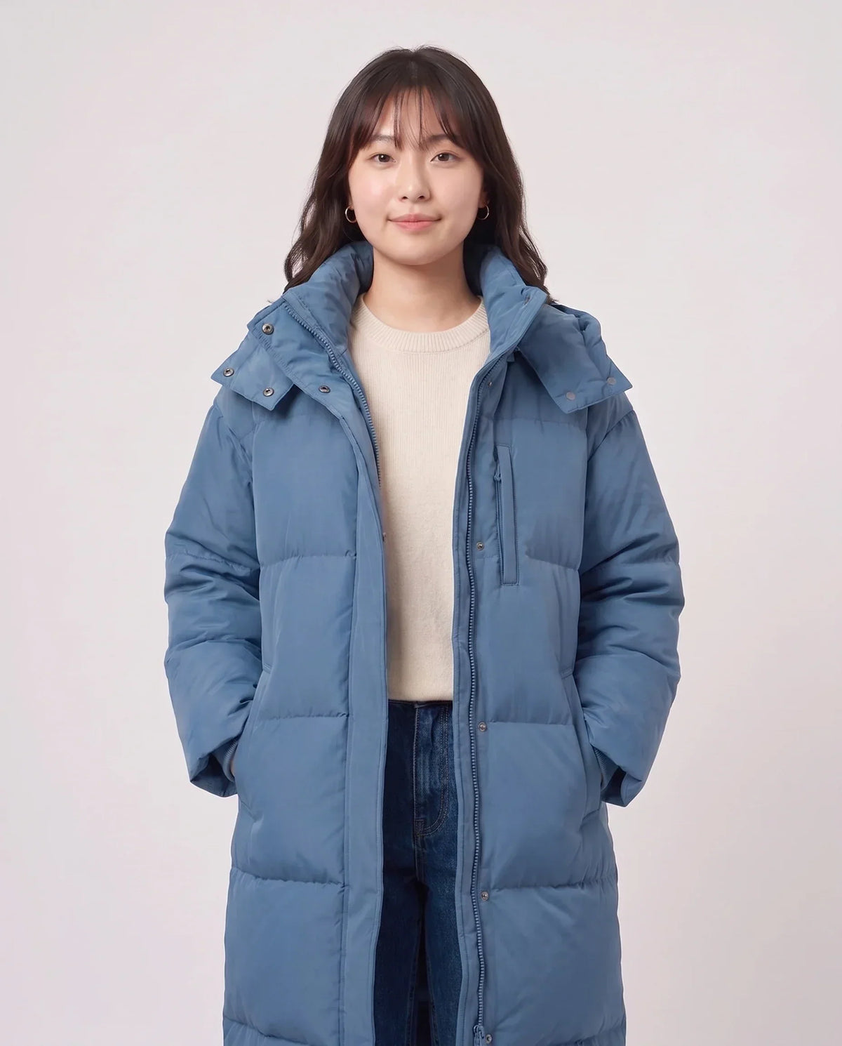 Long Oversized Hooded Puffer Jacket