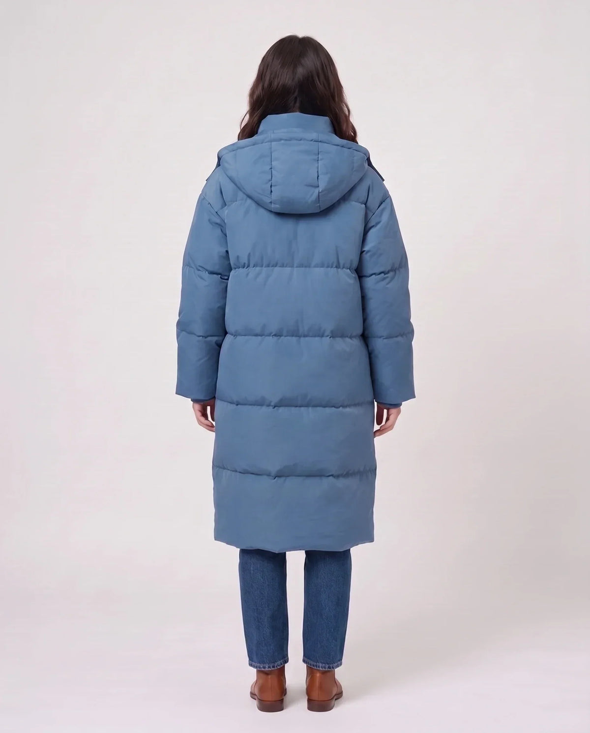Long Oversized Hooded Puffer Jacket