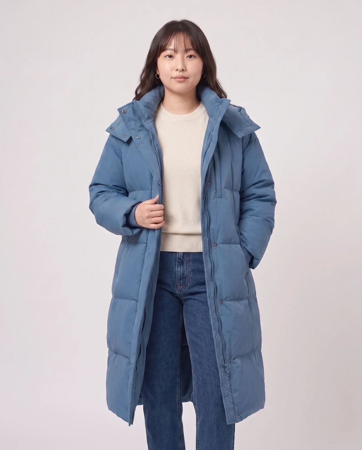 Long Oversized Hooded Puffer Jacket