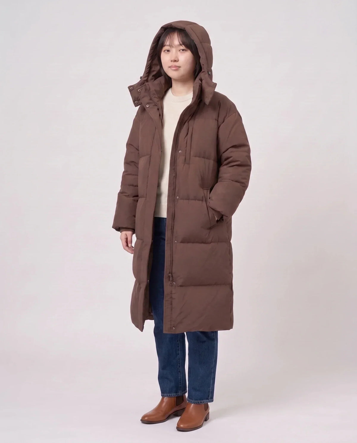 Long Oversized Hooded Puffer Jacket