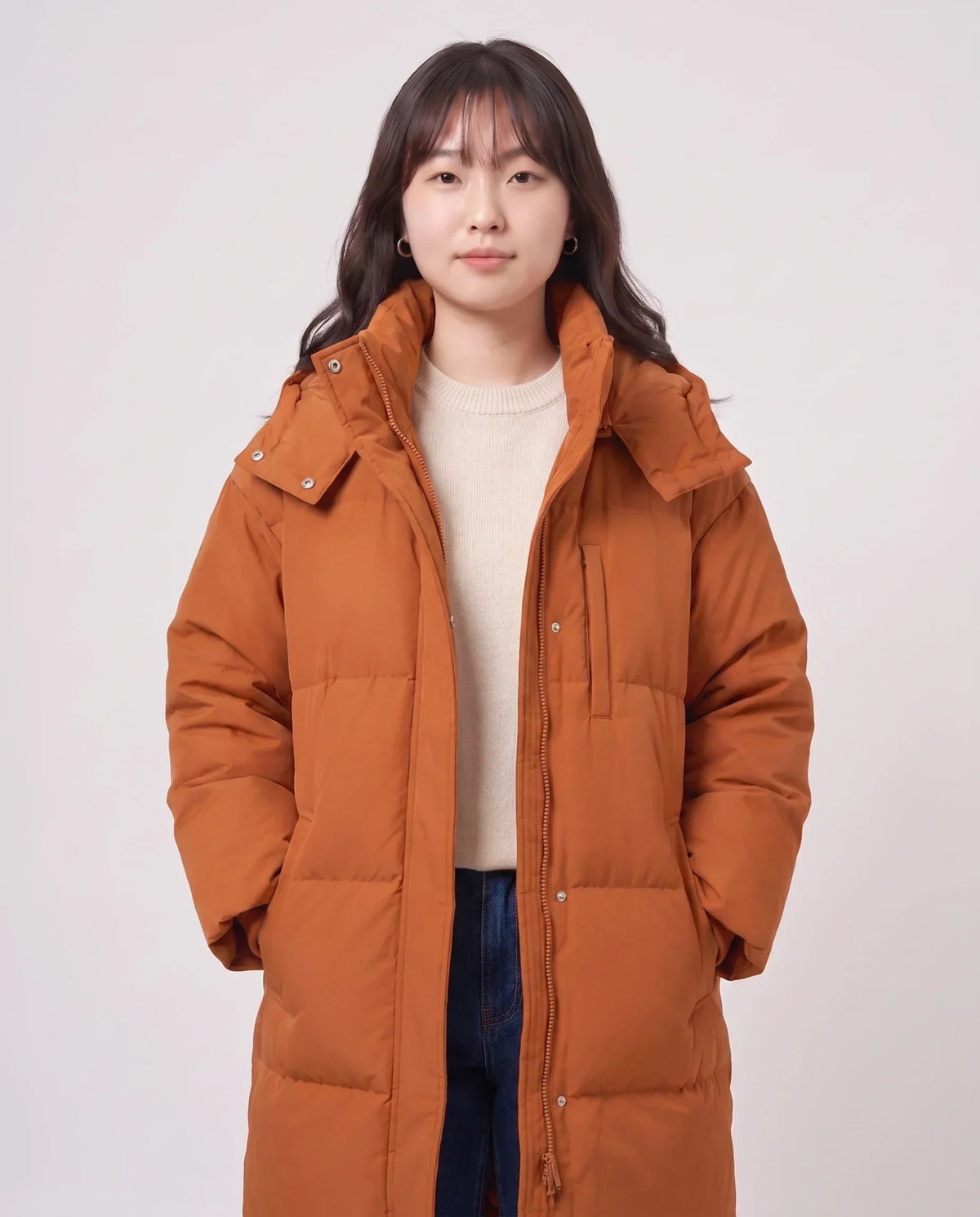Long Oversized Hooded Puffer Jacket