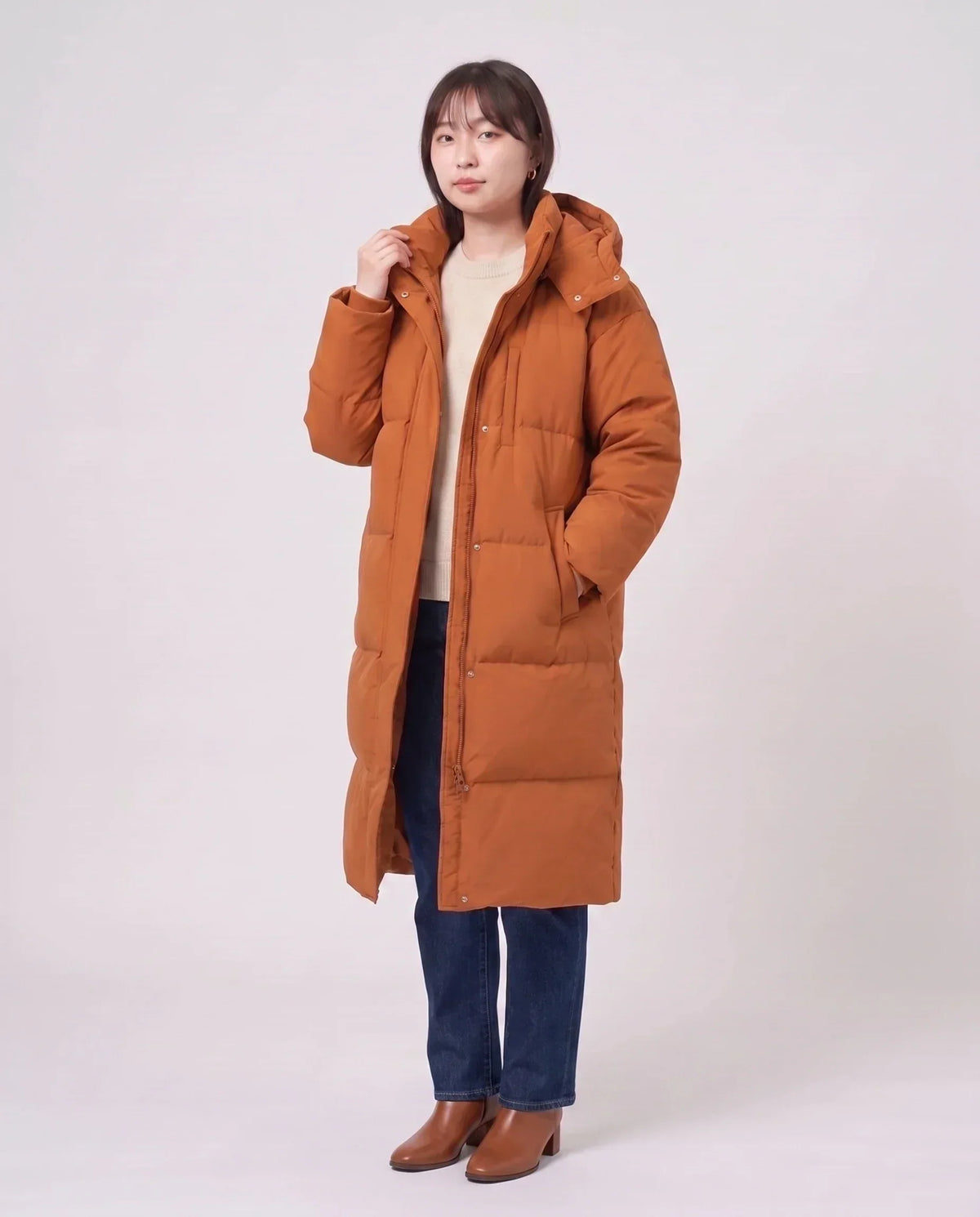 Long Oversized Hooded Puffer Jacket