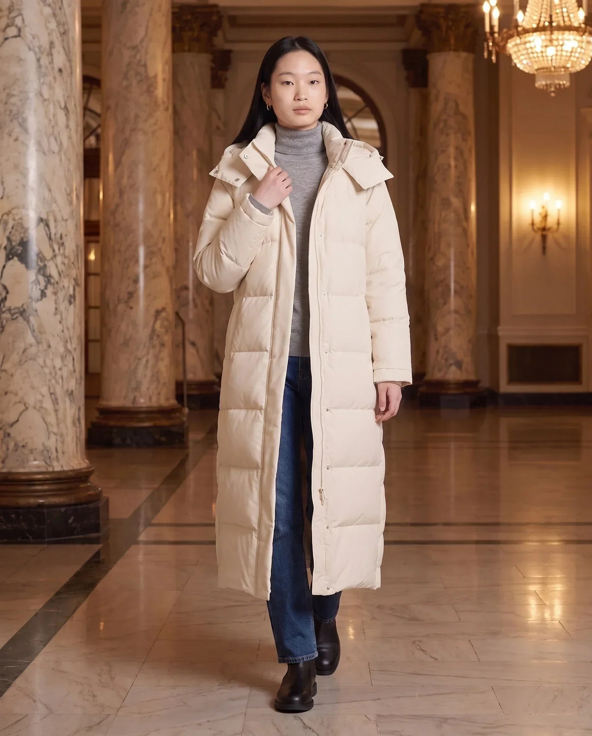 Maxi Hooded Puffer Coat