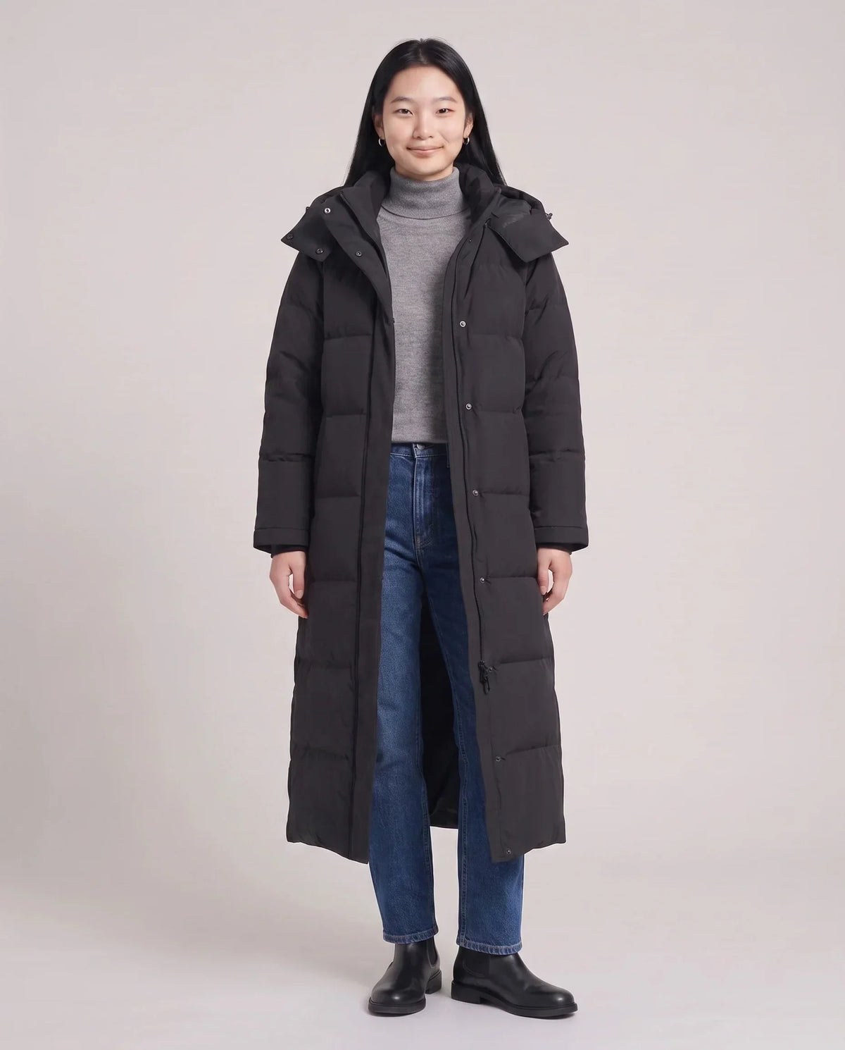 Maxi Hooded Puffer Coat