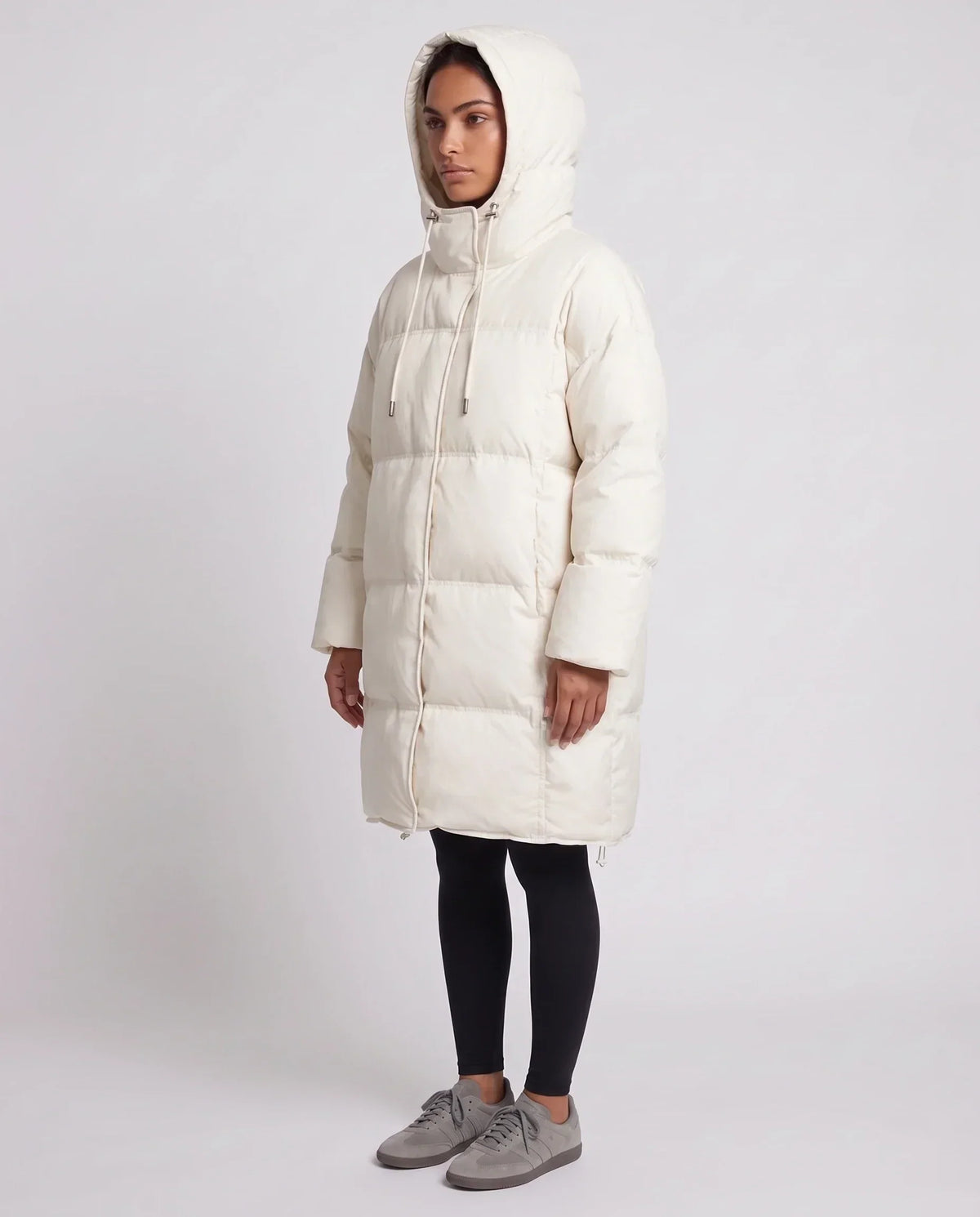 Oversized Mid-Length Hooded Puffer Jacket