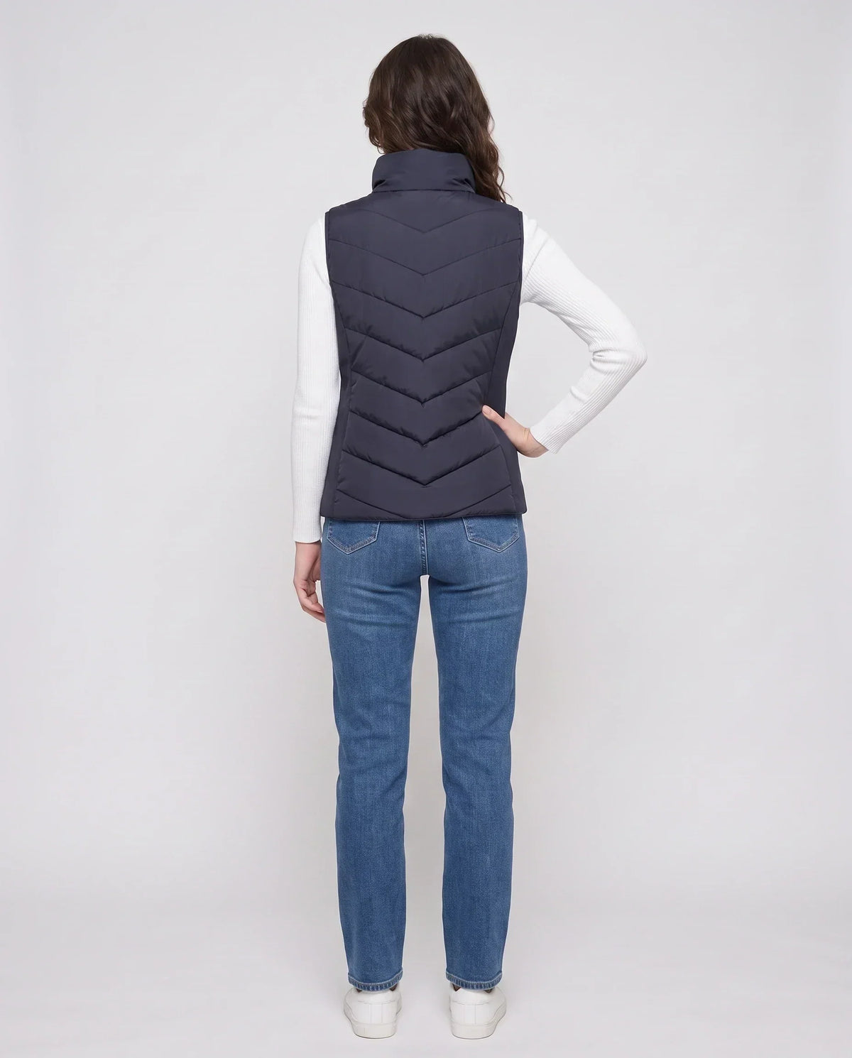 Fitted Sleeveless Puffer Gilet