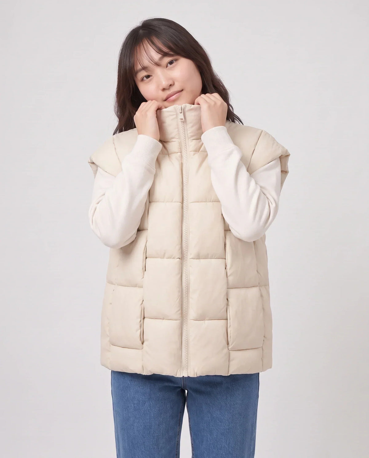 Oversized Quilted Puffer Gilet