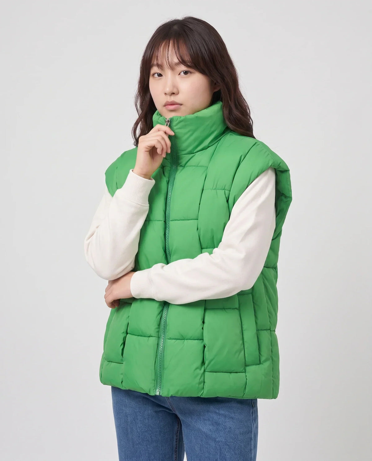 Oversized Quilted Puffer Gilet