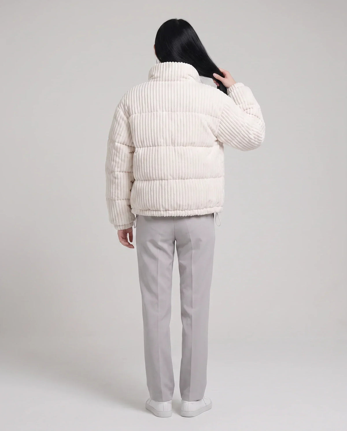 Short Corduroy Puffer Jacket
