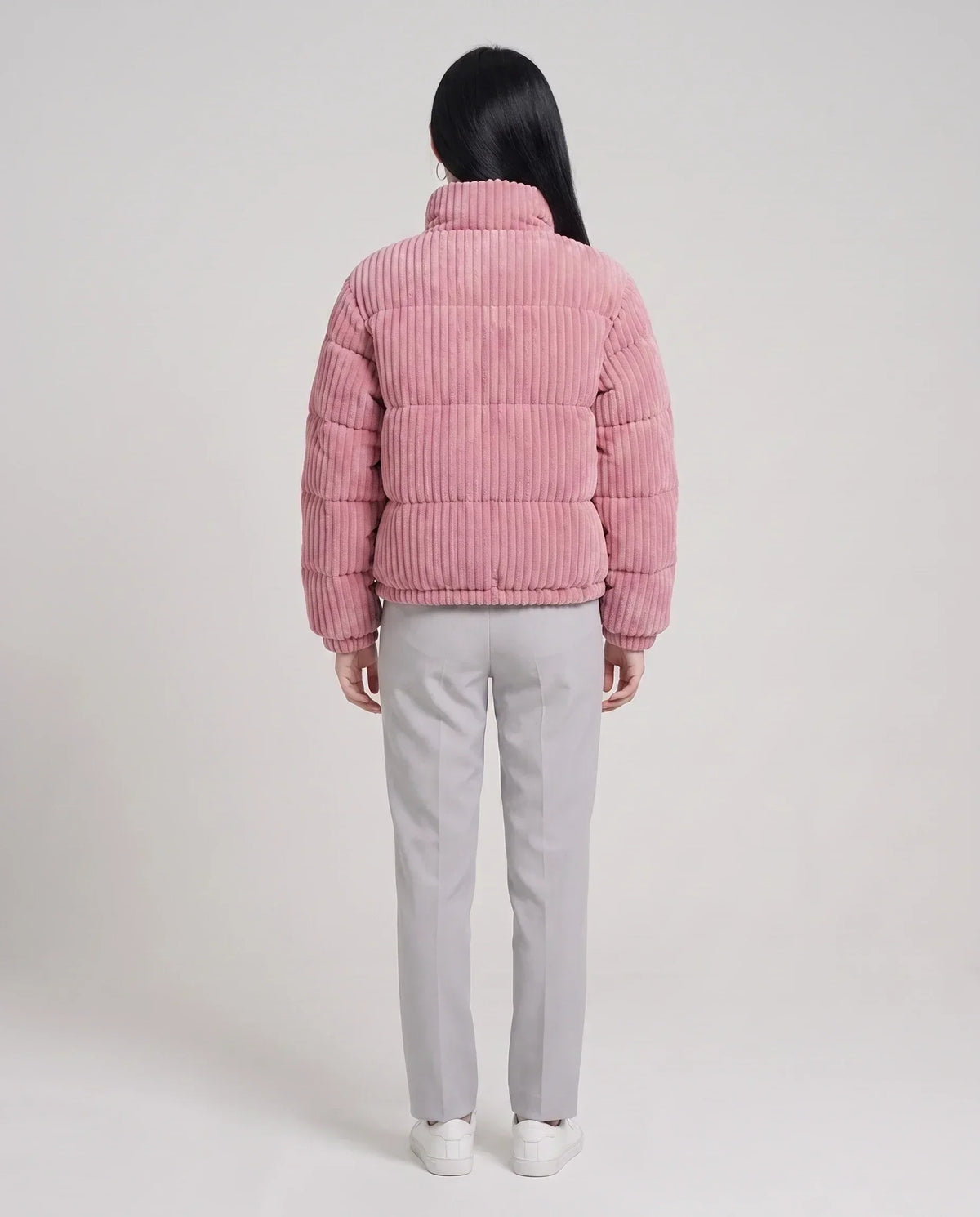 Short Corduroy Puffer Jacket