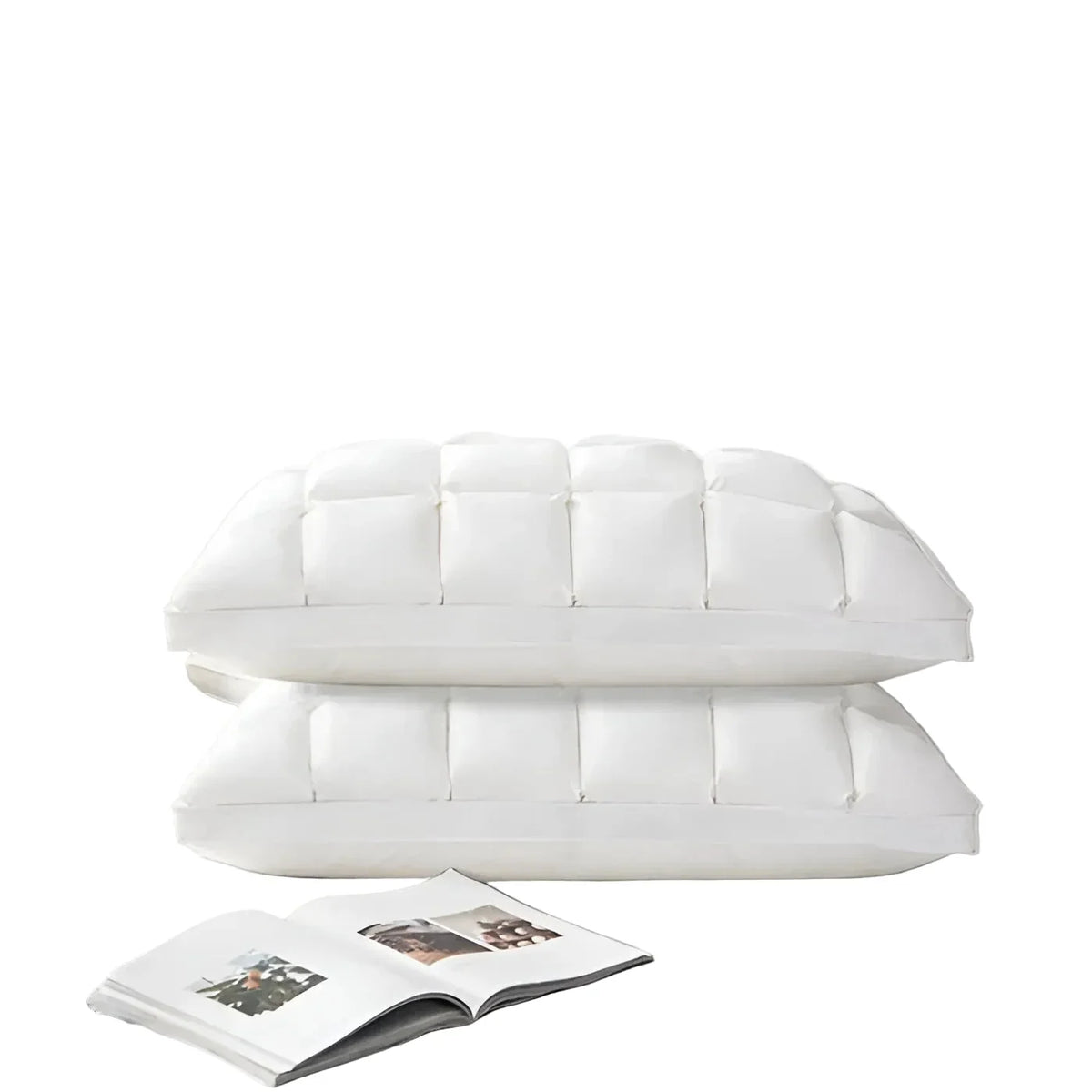 Down Pillow | 100% Goose Down & Ergonomic Neck Support