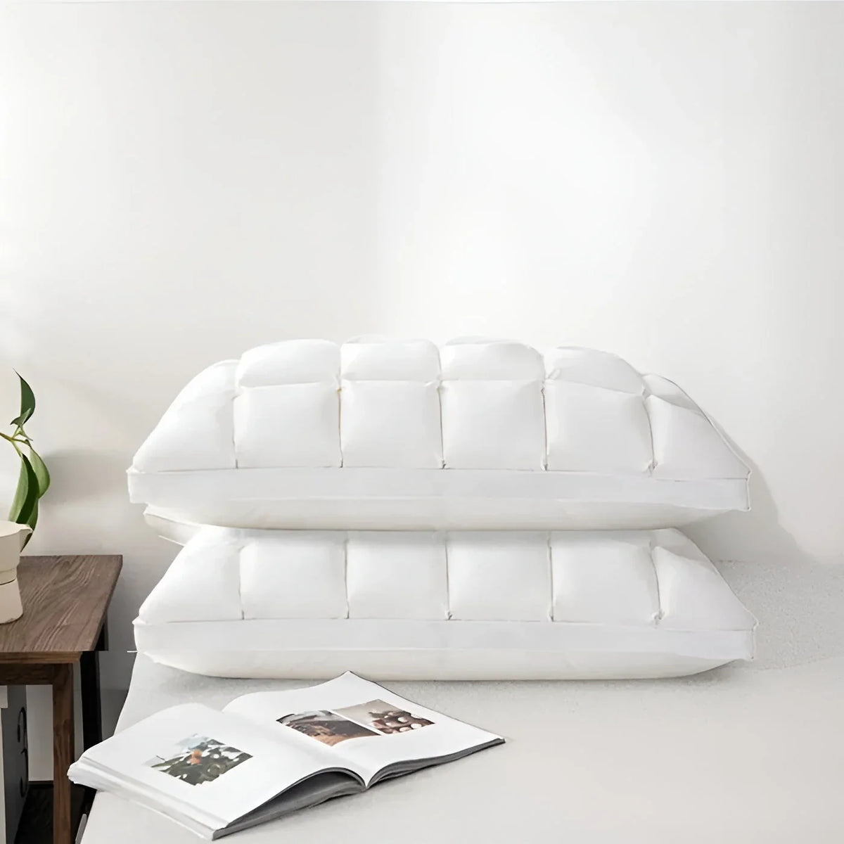 Down Pillow | 100% Goose Down & Ergonomic Neck Support
