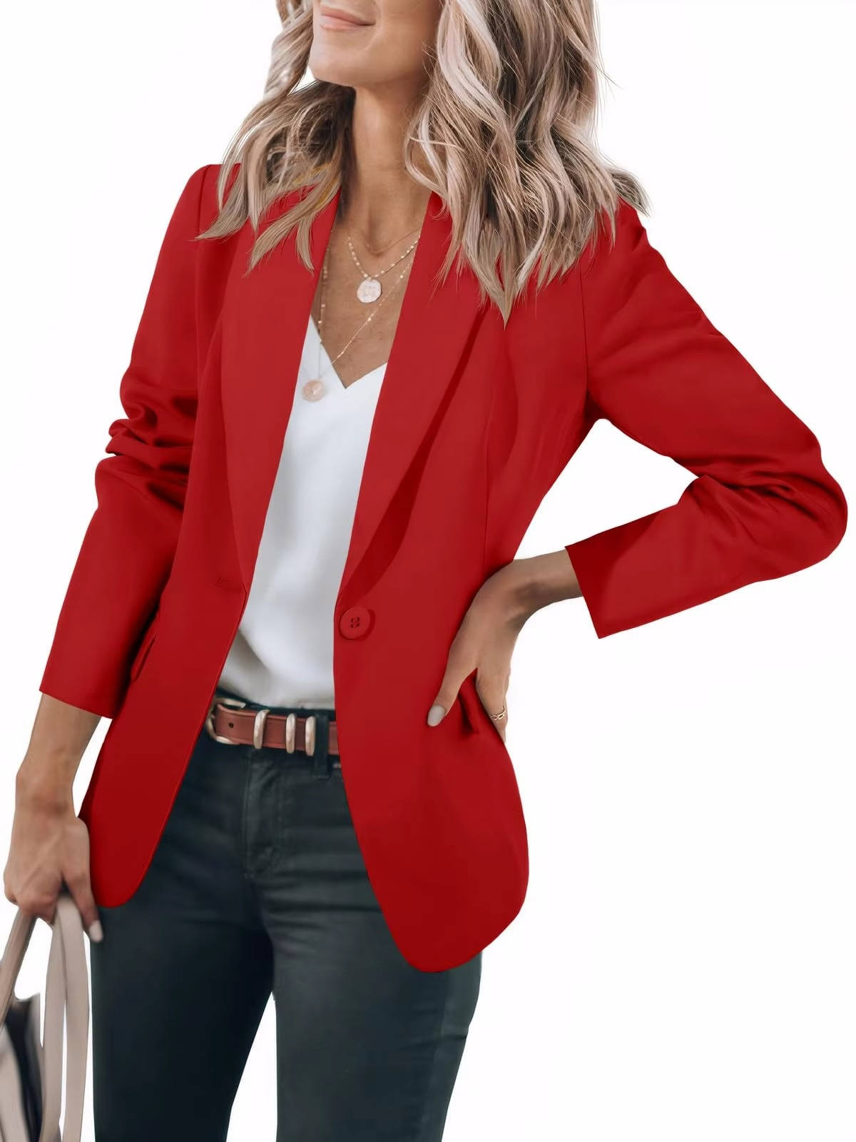 Women's Open Front Blazer | Long Sleeve Casual Jacket