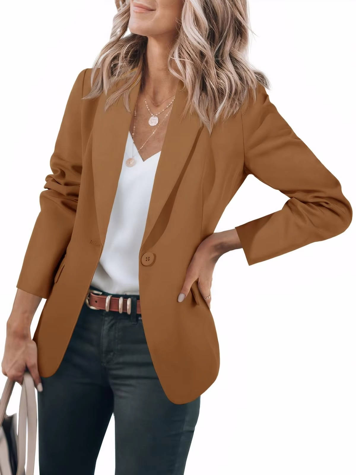 Women's Open Front Blazer | Long Sleeve Casual Jacket