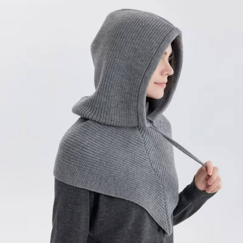 Women's Knitted Hooded Scarf | Warm Winter Neck Warmer