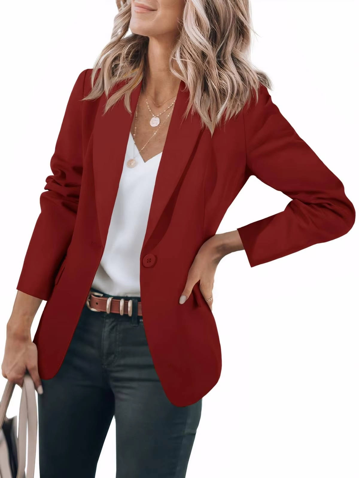 Women's Open Front Blazer | Long Sleeve Casual Jacket
