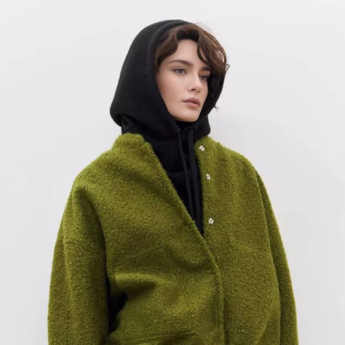 Women's Knitted Hooded Scarf | Warm Winter Neck Warmer