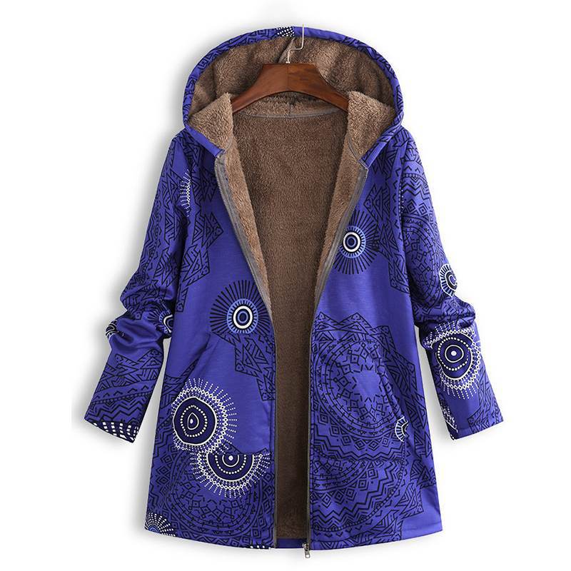 Bonnie | Hooded Floral Winter Plus Size Puffer Jacket