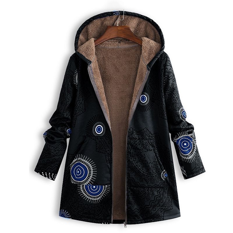 Bonnie | Hooded Floral Winter Plus Size Puffer Jacket